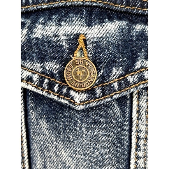 Free PEOPLE X Sandrine Rose Patchwork Jean Jacket Size M NWT - Picture 10 of 14
